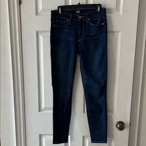 PAIGE Hoxton Ankle Dark Indigo High-Rise Skinny Jeans